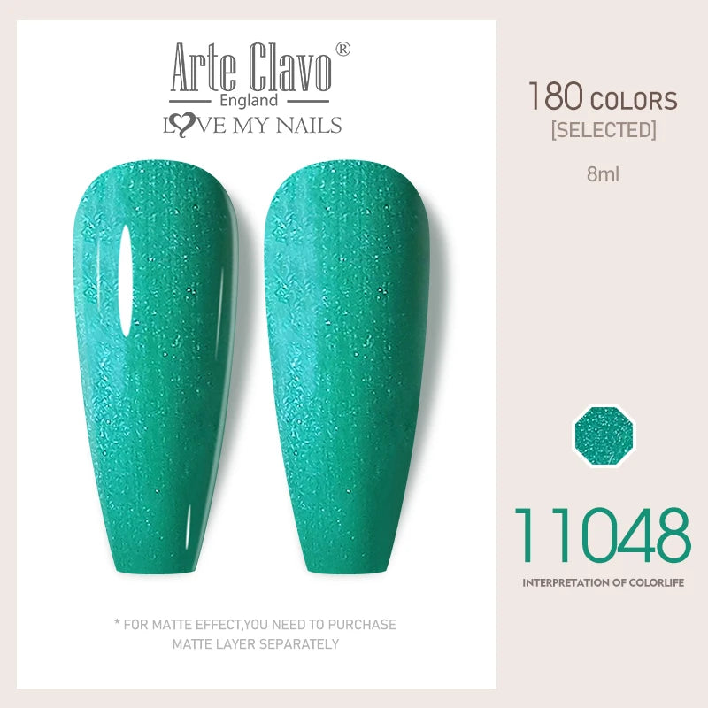Arte Clavo Colorful Glitter Series UV Gel Nail Polish Sequin Soak Off