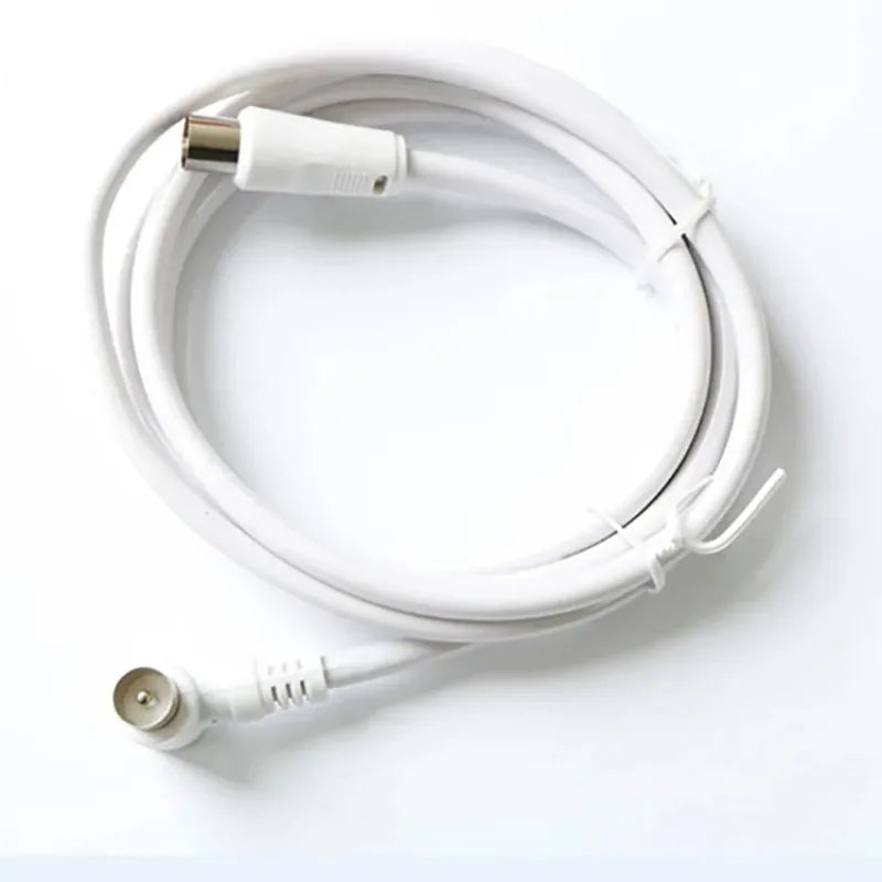 1PCS RF Coaxial Cable Double Male Plug TV Antenna Cable HD Signal Wire for TV Qme
