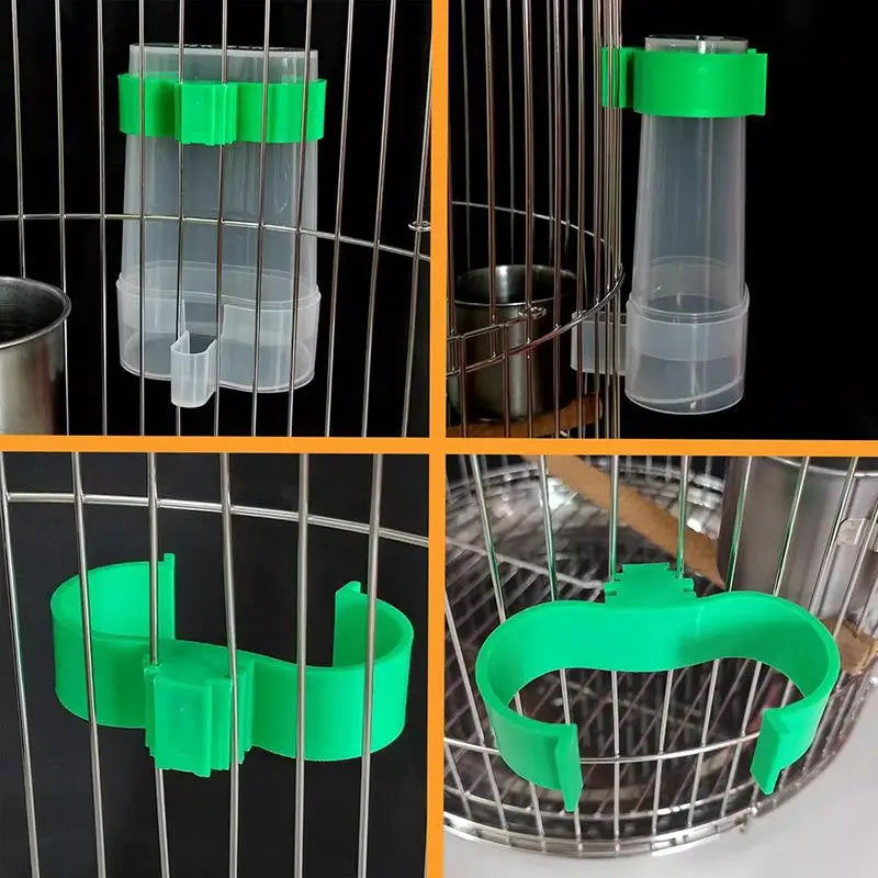 Automatic Bird Water Dispenser Drinking Feeder Transparent Cage Qme