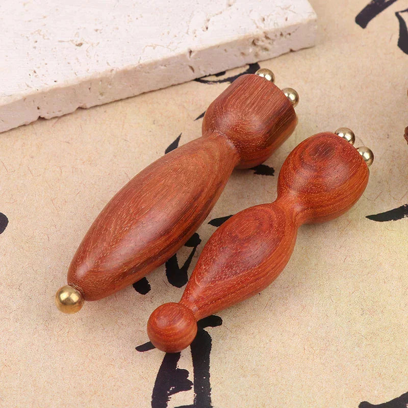 Handheld Lotus Seedpod Beauty Professional Brass Rosewood Facial Gua Qme