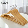 5PCS/10PCS/20PCS/30PCS Solid Wood Hangers Wooden Clothes Hangers Seamless Wood Clothes Hangers Home Organizer Qme 30PCS