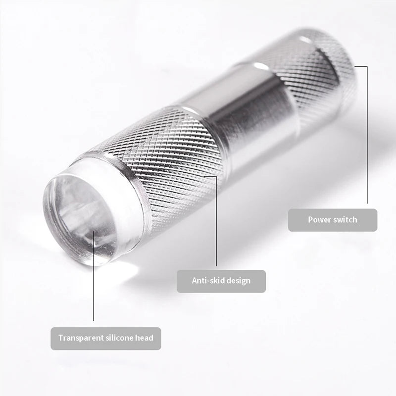 Nail Lamp Mini UV Portable Silicone LED Flashlight Stamper Quick Dry Qme