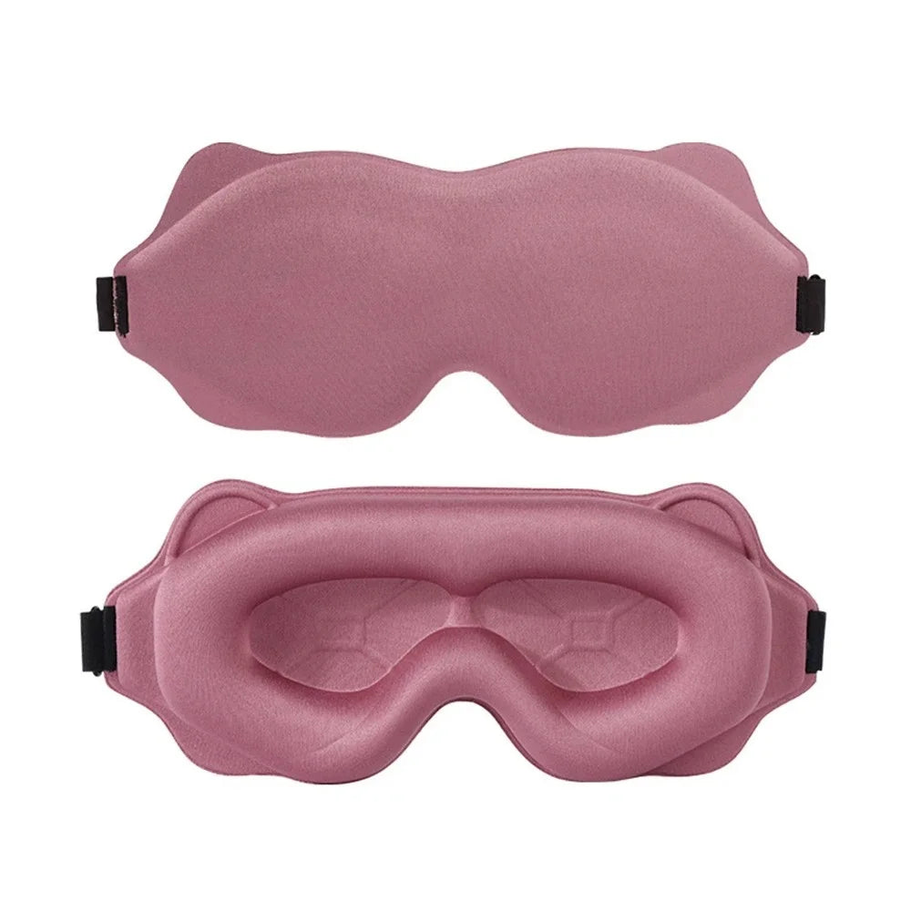 3D Sleeping Mask Slaapmasker Night Sleep Patch Portable Eyemask Pad Sleeping Mask Eyepatch Blindfold Light Travel Nap Eye Mask Qme Pink