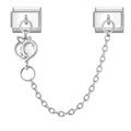 Zircon Heart Planet Butterfly Peach Tassel Chain Italian Charm Links Fit 9MM Stainless Steel Bracelet Women DIY Making Jewelry Qme S 1
