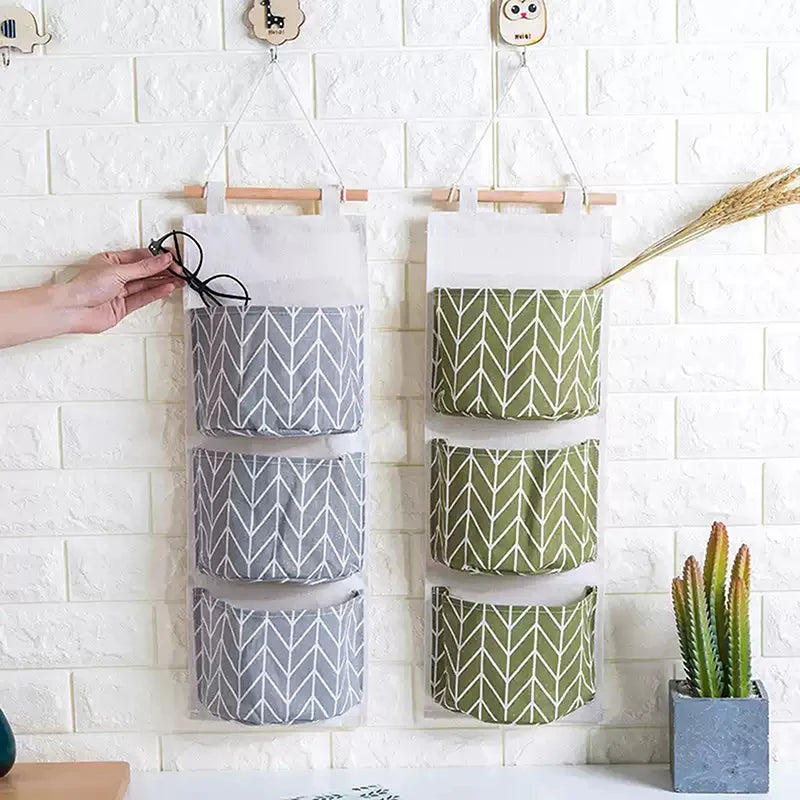 Wall Hanging Storage Home Three-pocket Bag Dormitory Qme