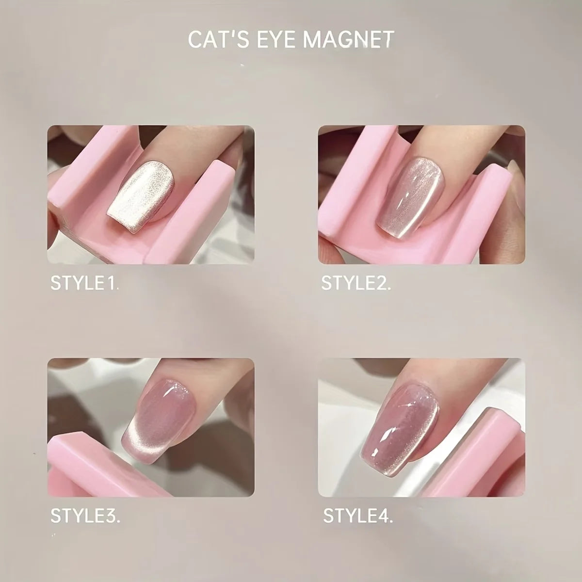 5D Magnetic Cat Eye Nail Tool Non-slip Thimbles Strong Magnets Qme