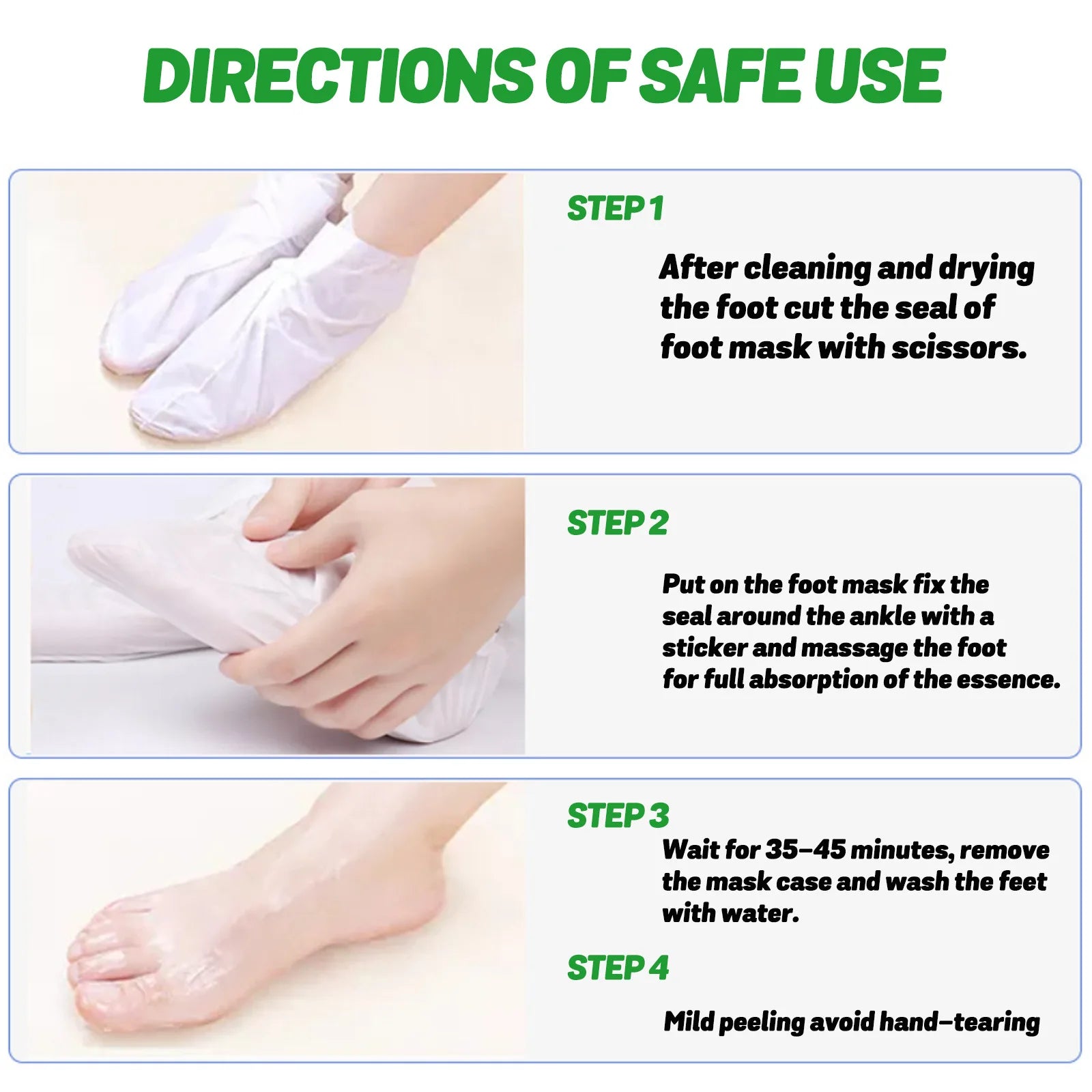Aloe Vera Feet Mask Moisturizing Exfoliating Feet Mask Anti Drying Crack Remove Dead Skin Hydrating Foot Skin Care Foot Mask Qme
