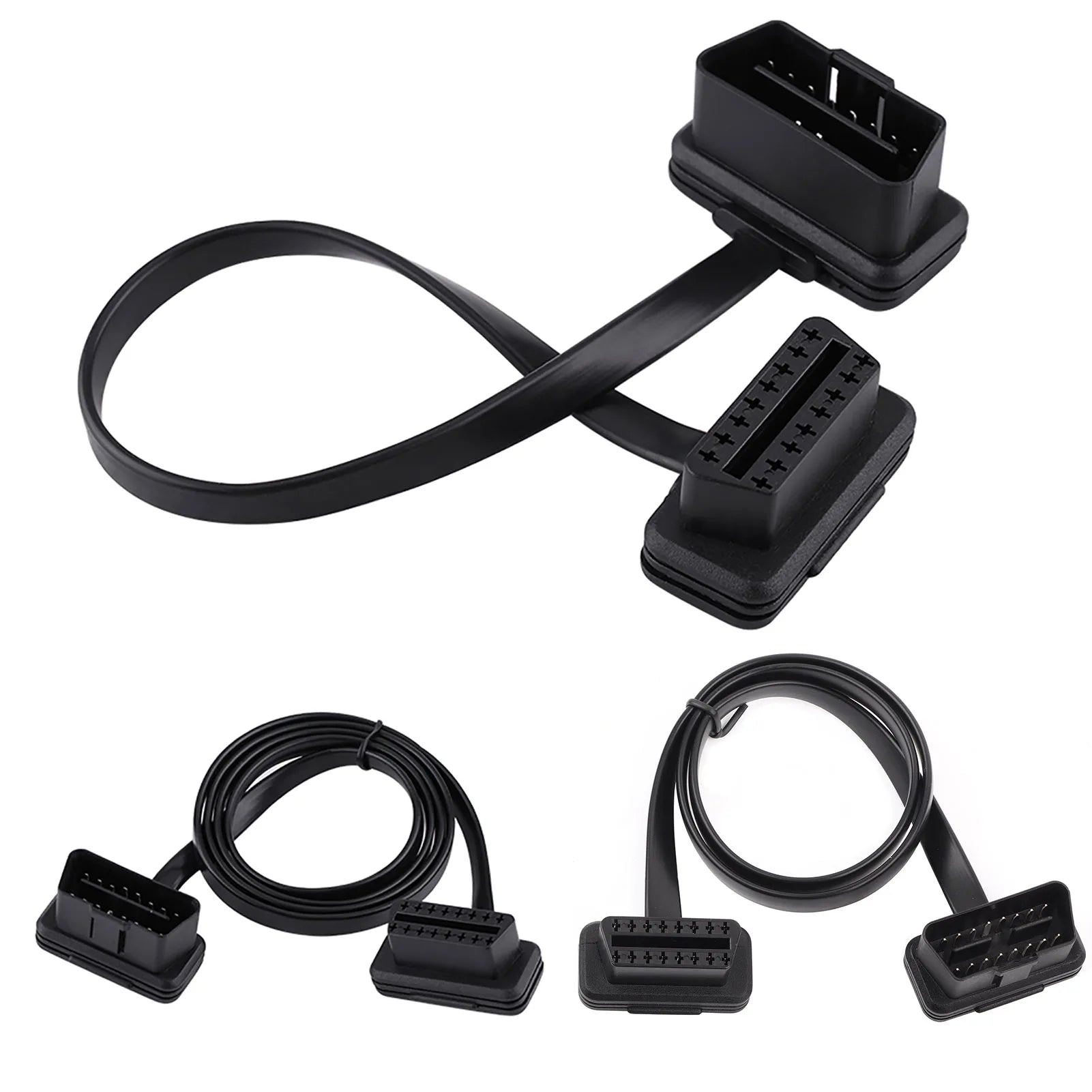 Diagnostic Extension Adapter Car Auto 16 Pin Male to Female OBD Extension Cable Diagnostic Adapter 16 Pin Male to Female Cable Qme