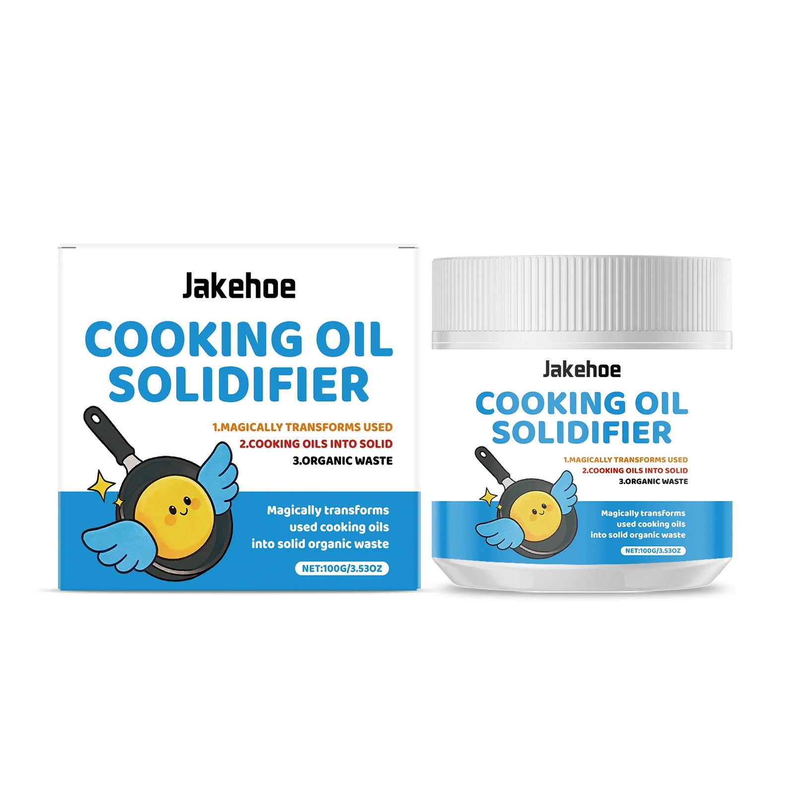 Waste Oil Coagulant Easily Solidify Kitchen Waste Oil Non-irritating Environmentally Friendly Kitchen Waste Oil Treatment Agent Qme 100g Boxed