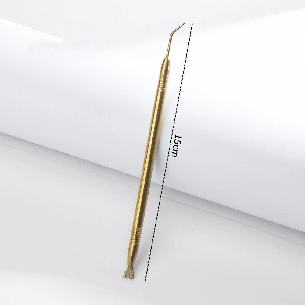 Eyelash Perm Lifting Tools Stainless Steel Clean Up Rods Beauty Qme Gold China Mainland