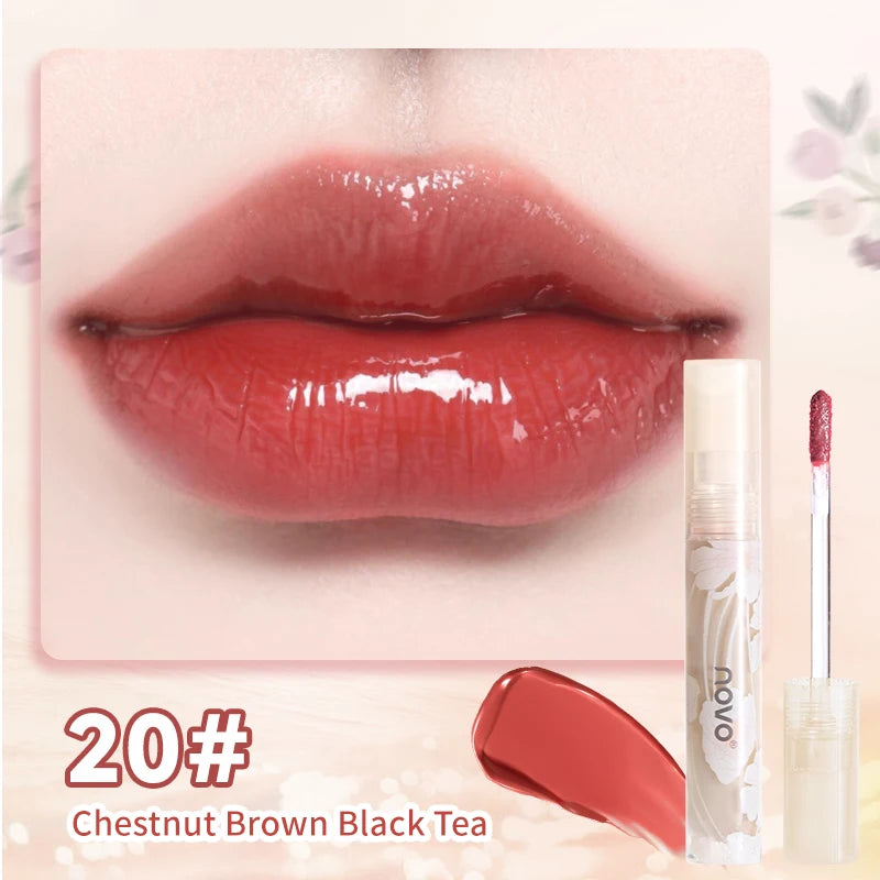Long-Lasting Moisturizing Lip Gloss,Glossy Finish,Non-Sticky,Not Easy To Fade,Nourishing Tinted Lip Oil With Shea Butter Qme 20