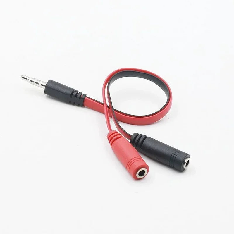 3.5mm Male To Female Mic Headphone Jack Audio Adapter Cable Headphone Splitter 3 for IPhone Samsung Laptop Microphone MP3 Player Qme