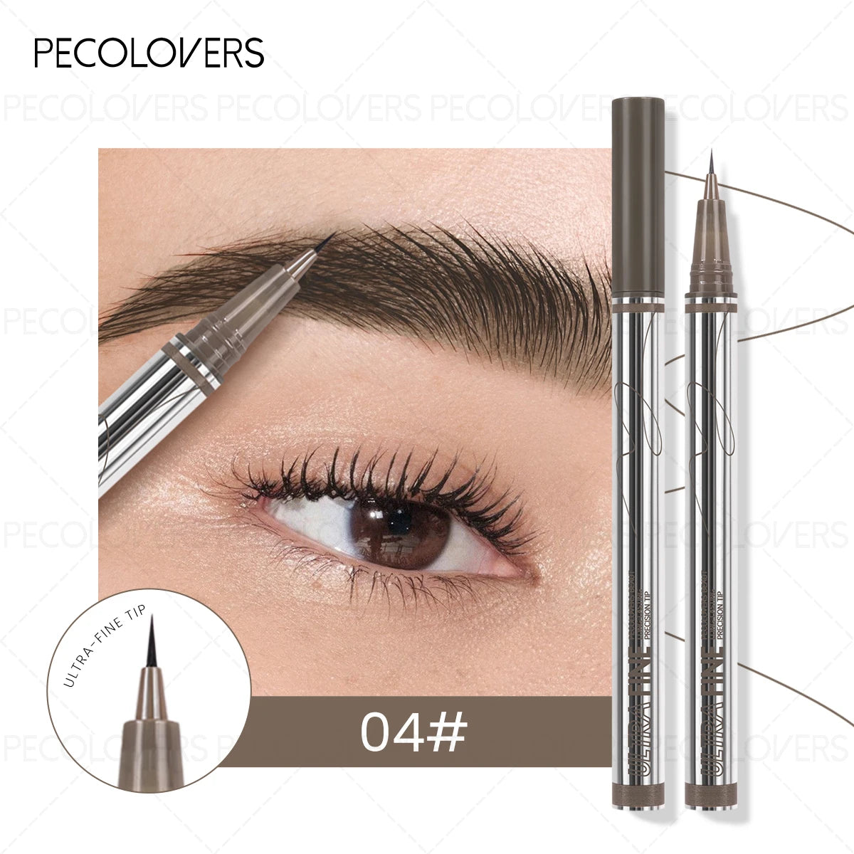 Ultra-fine Soft Pen Tip Eyebrow Black Brown Natural Look Filling Eye Qme 04
