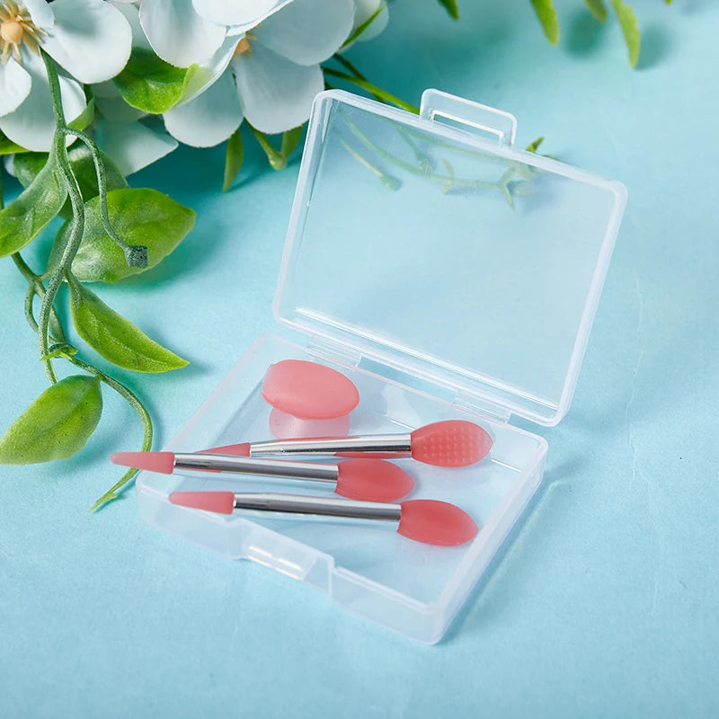 Silicone Lip Balms Brush Sucker Dust Cover Anti-lost Mask Makeup Qme