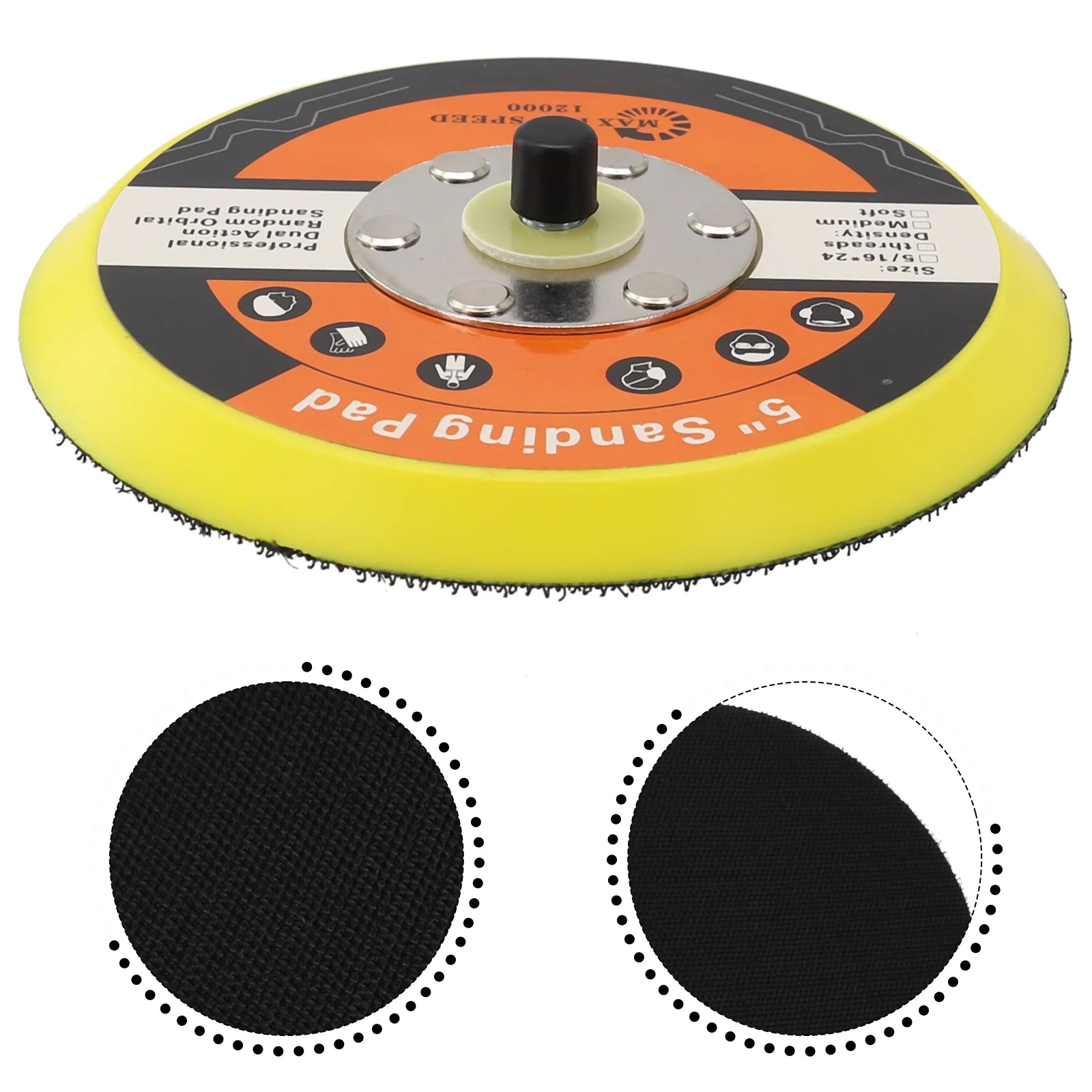 5Inch /125mm Sanding Pad DA Polish Backing Plate Sander Backing Pad Power Tool Accessories For Polishing & Grinding Qme