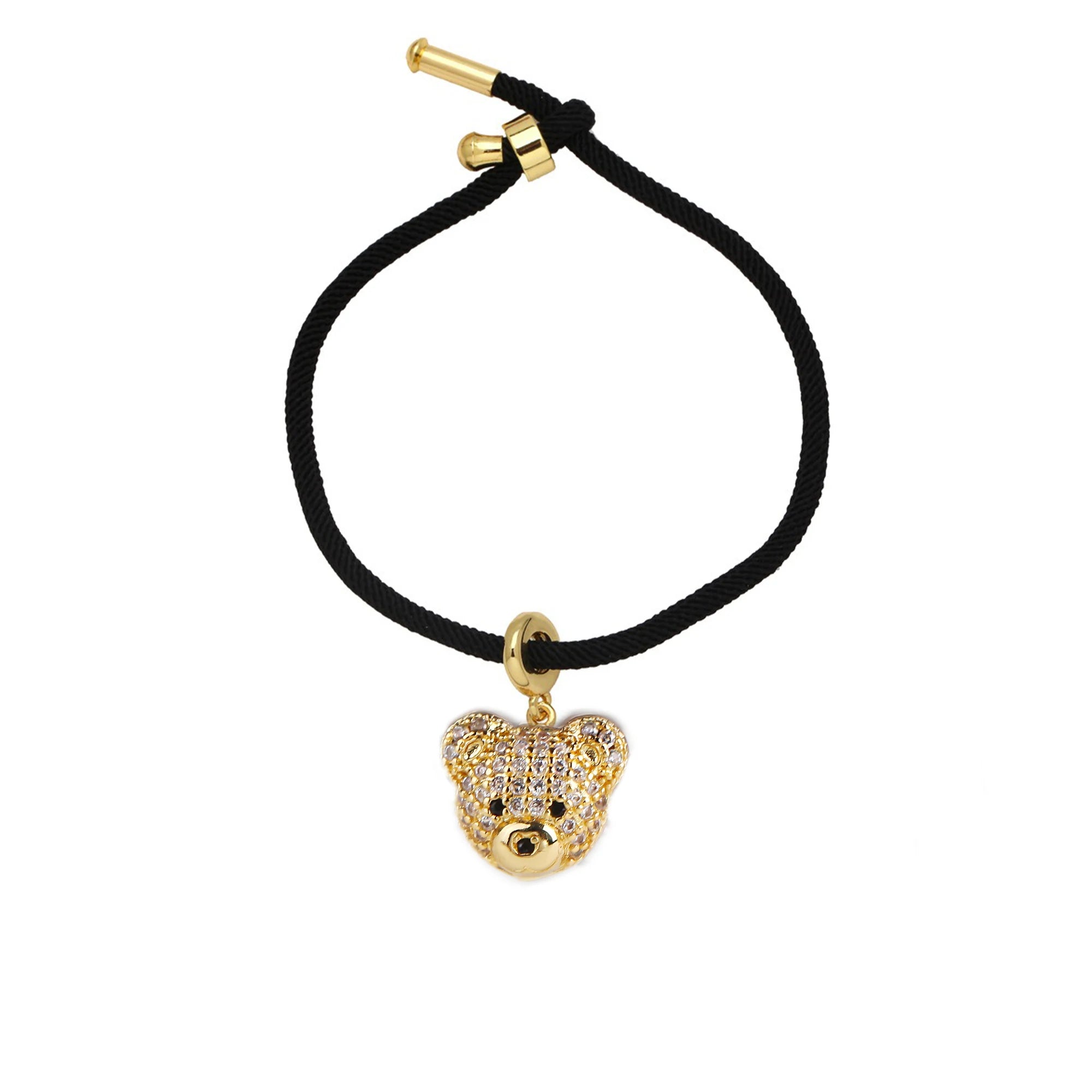 New Arrival Hot Sale Cute Bear Zircon Jewelry Set Bracelet Earrings Ring For Women Delicate Jewelry Birthday Party Bijoux Gift Qme Bracelet 4
