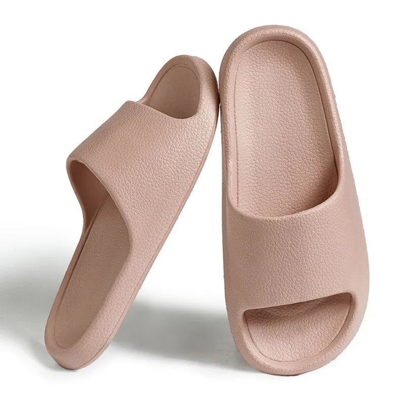 Cloud Slippers Women Shoes Summer Slippers For Men Shoes Home Flat Sandals Massage Flip Flops Couples Bathroom Indoor Slides Qme C-Pink EUR 42-43