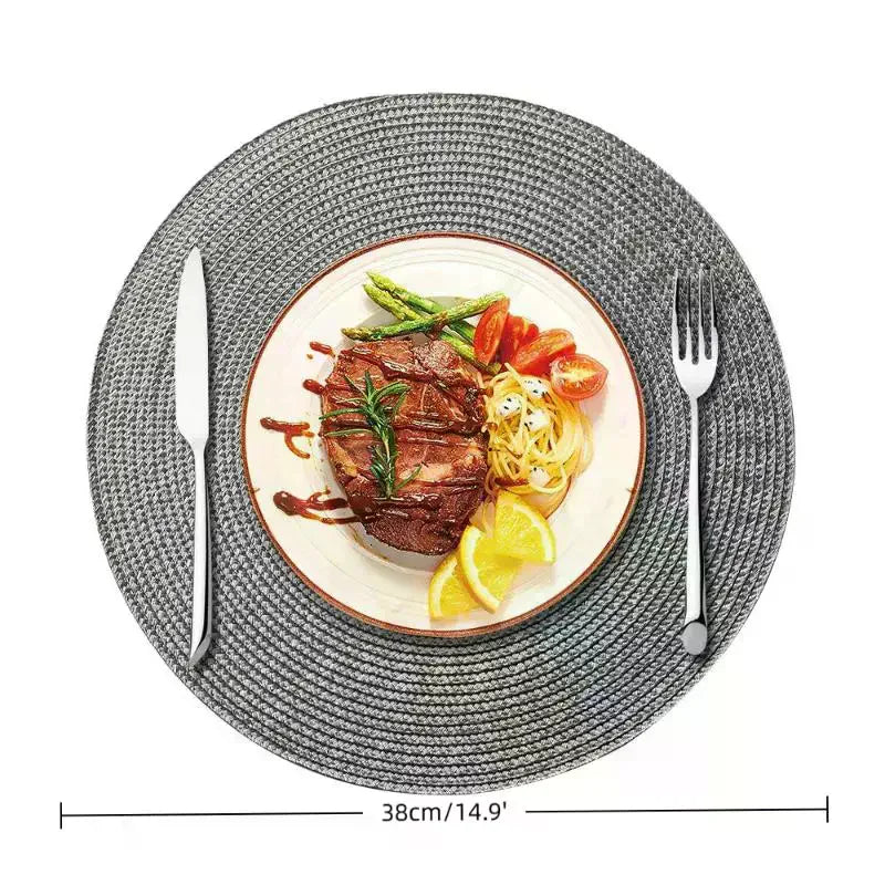 Round Home Placemat Insulation PP Dining Table Mat Biodegradable Qme