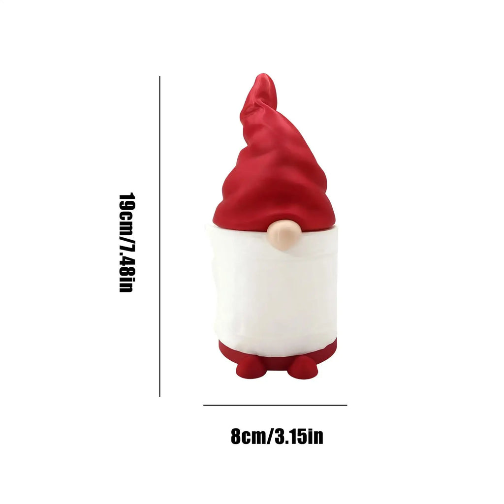 Christmas Paper Towel Holder Non-slip Base Festive Desktop Gnome Qme
