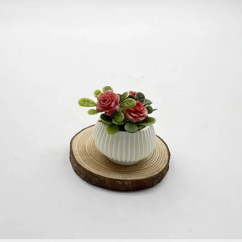 Plant Potted Plants Model Miniature Landscape Handicrafts Doll House Qme A2