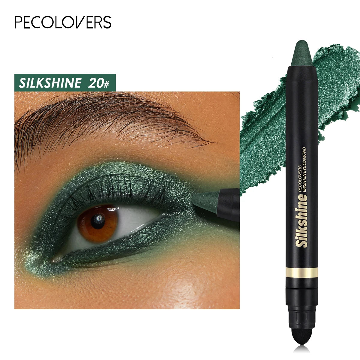 Green Eyeshadow Stick Smoky Pencil Gloss Pearlescent Shadow Sticks Qme
