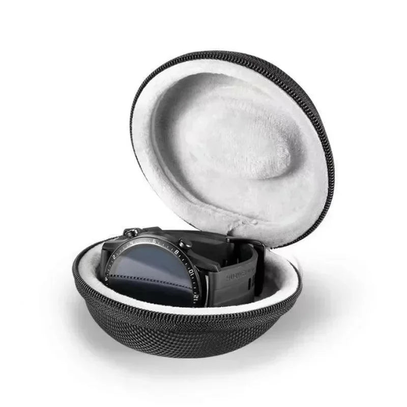 1-2Pc Travel Case Portable Storage Box For Single Watch Shock And Impact-resistant For Wristwatches Smart Watches Watch storage Qme White Black