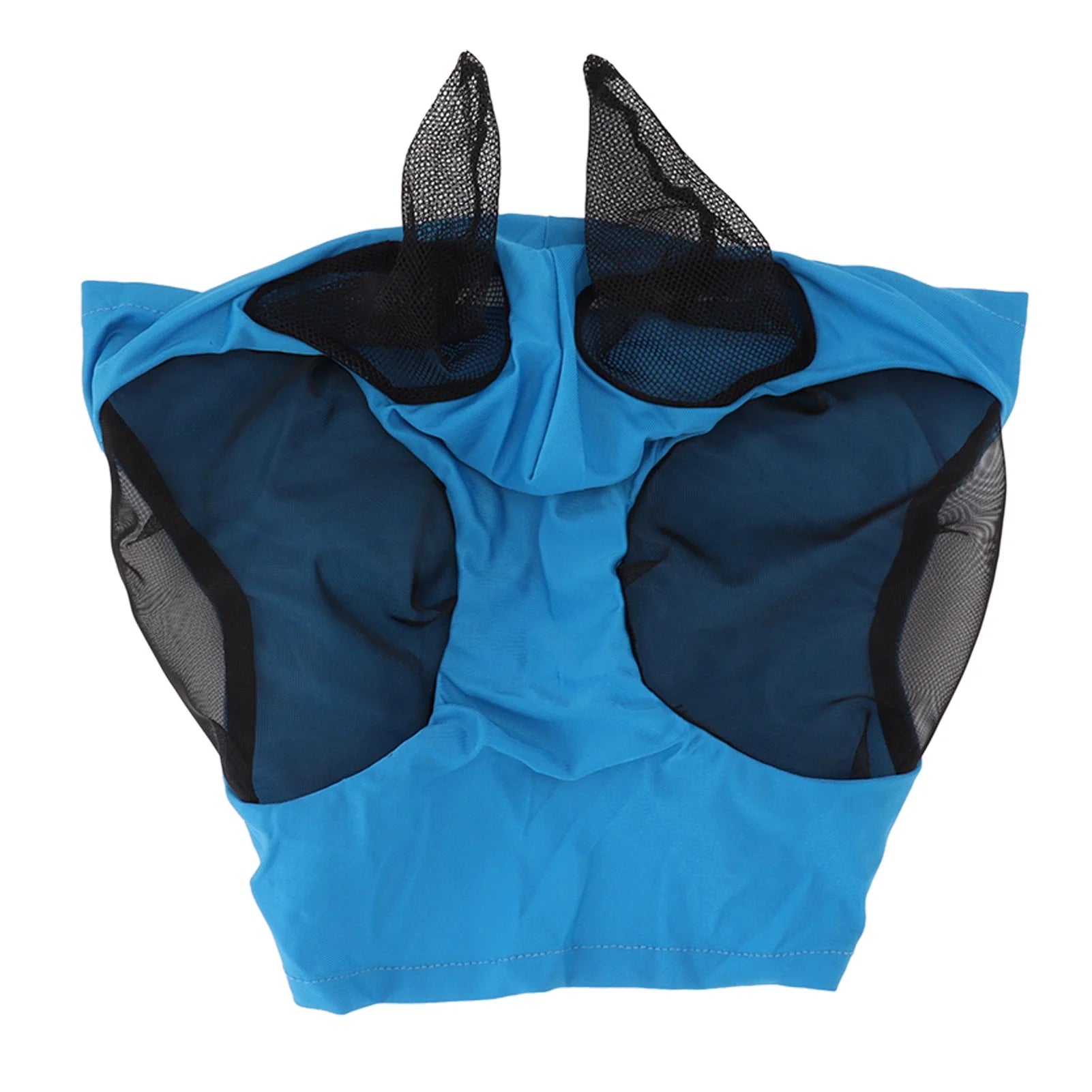 Breathable Horse Fly Mask Mesh Face Cover with Ear Protection Elastic Fit Riding Equestrian Gear for Horse Eye Insect Shield Qme Blue