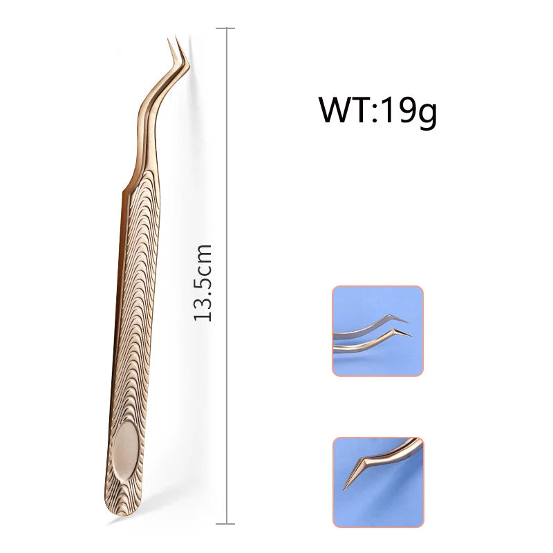 Makeup Professional Eyelash Tweezers 3D Volume Extension Tweezer Fan Qme