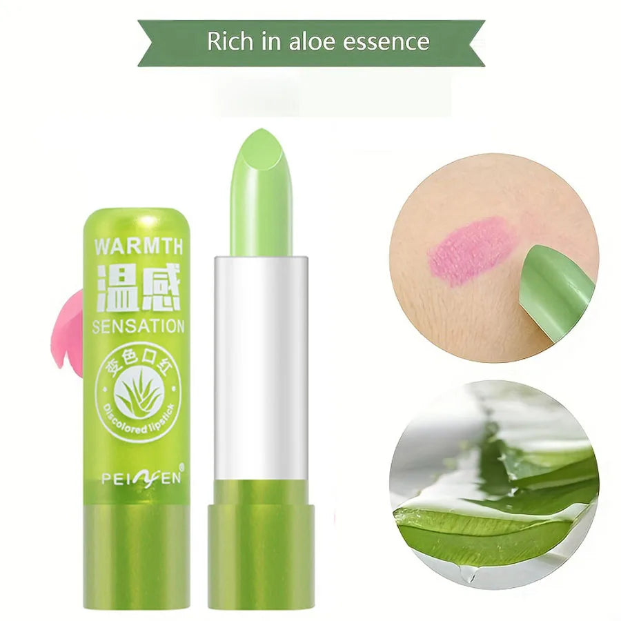 Aloe Moisturizing Lipstick Warm Discoloring Lustrous Takes Care Lip Qme