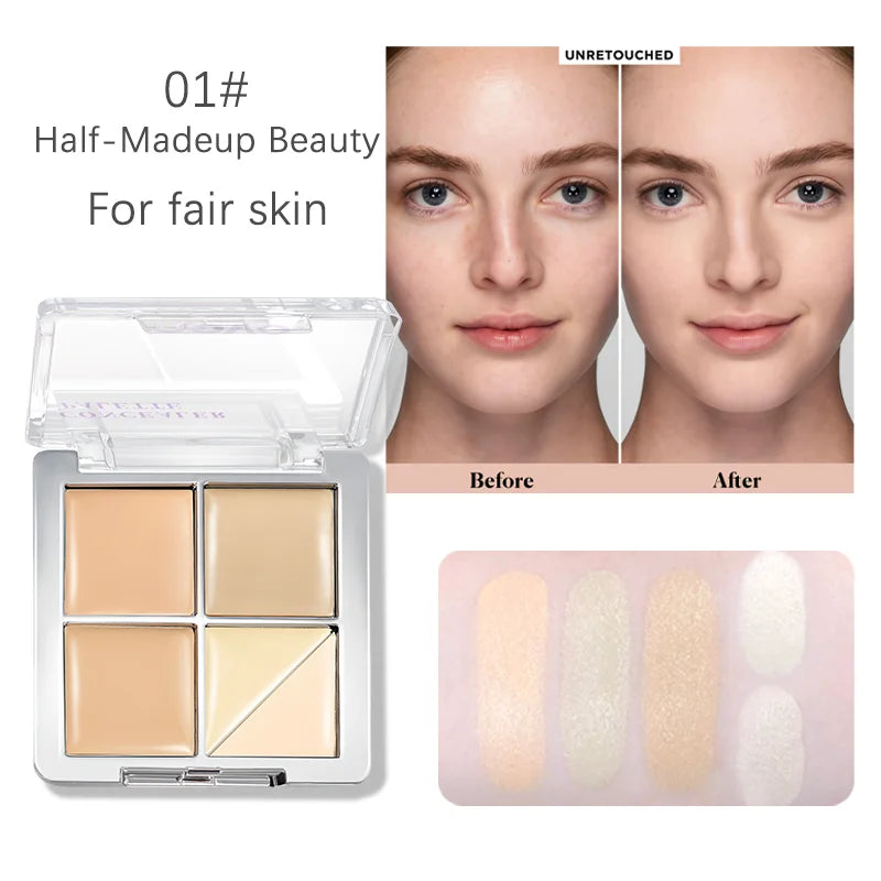 Multi-Use Concealer Cream,Waterproof, Moisturizing,Under Eye Corrector Cream, Full Coverage Blemishes, Acne Scars, Dark Circles Qme 01