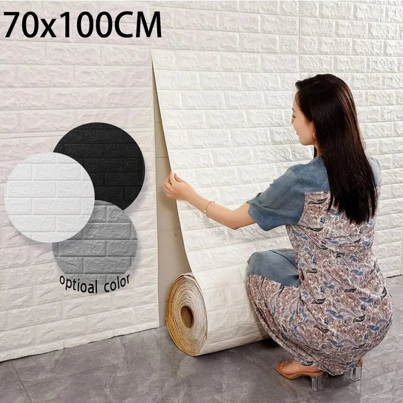 Wallpaper for Wall Self Adhesive Room Decoration 3D Decorative Wall Art Vinyl Panels PVC Material Waterproof Wall Stickers Qme