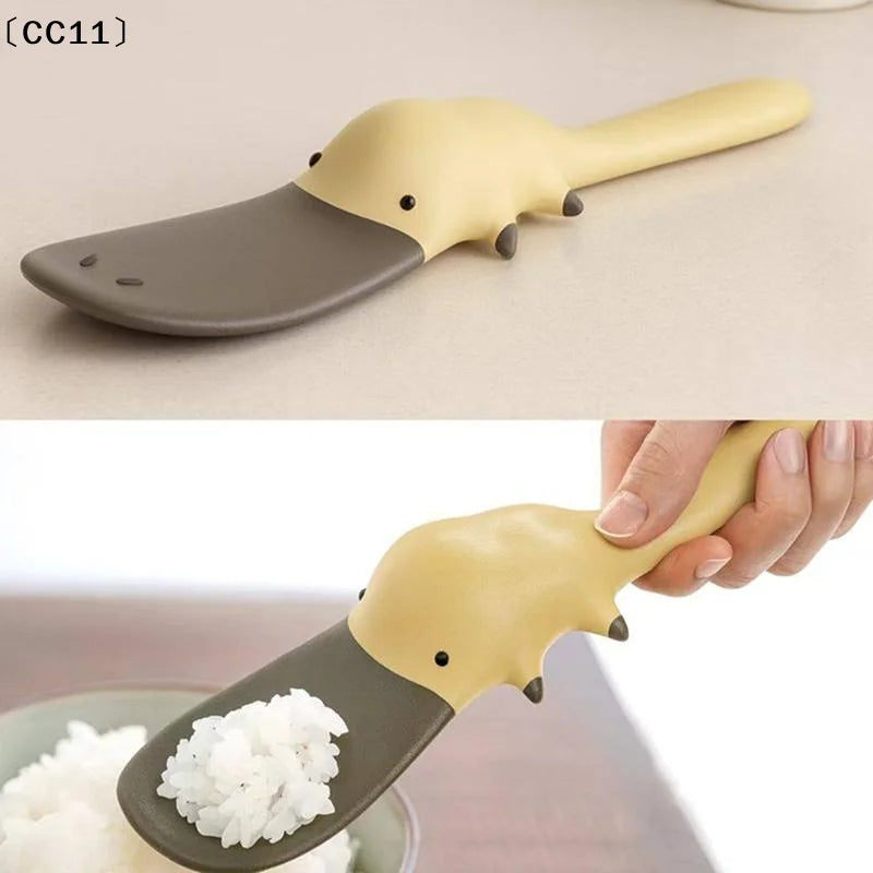 Duckbill Platypus Rice Spoon Non Stick Container Cooker Food Grade Qme