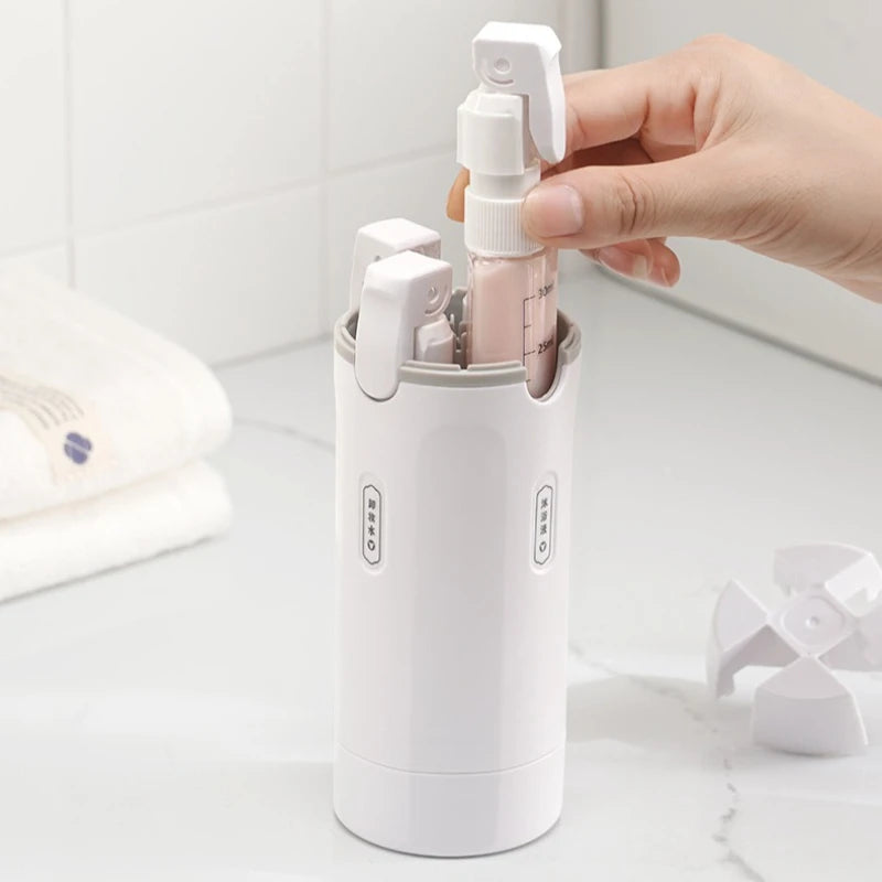 4-in-1 Shampoo Bottle Portable Cosmetics Lotion Bottle Storage Bottle Travel Separate Bottle Shampoo Bath Gel Separate Bottle Qme