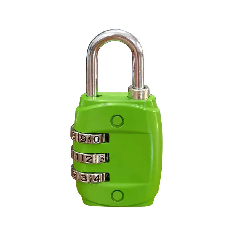 3 Digit Combination Padlock Mini Code Lock Luggage Lock for Suitcase Backpack Gym Locker Cabinet Drawer Travel Security Lock Qme Green 1pc