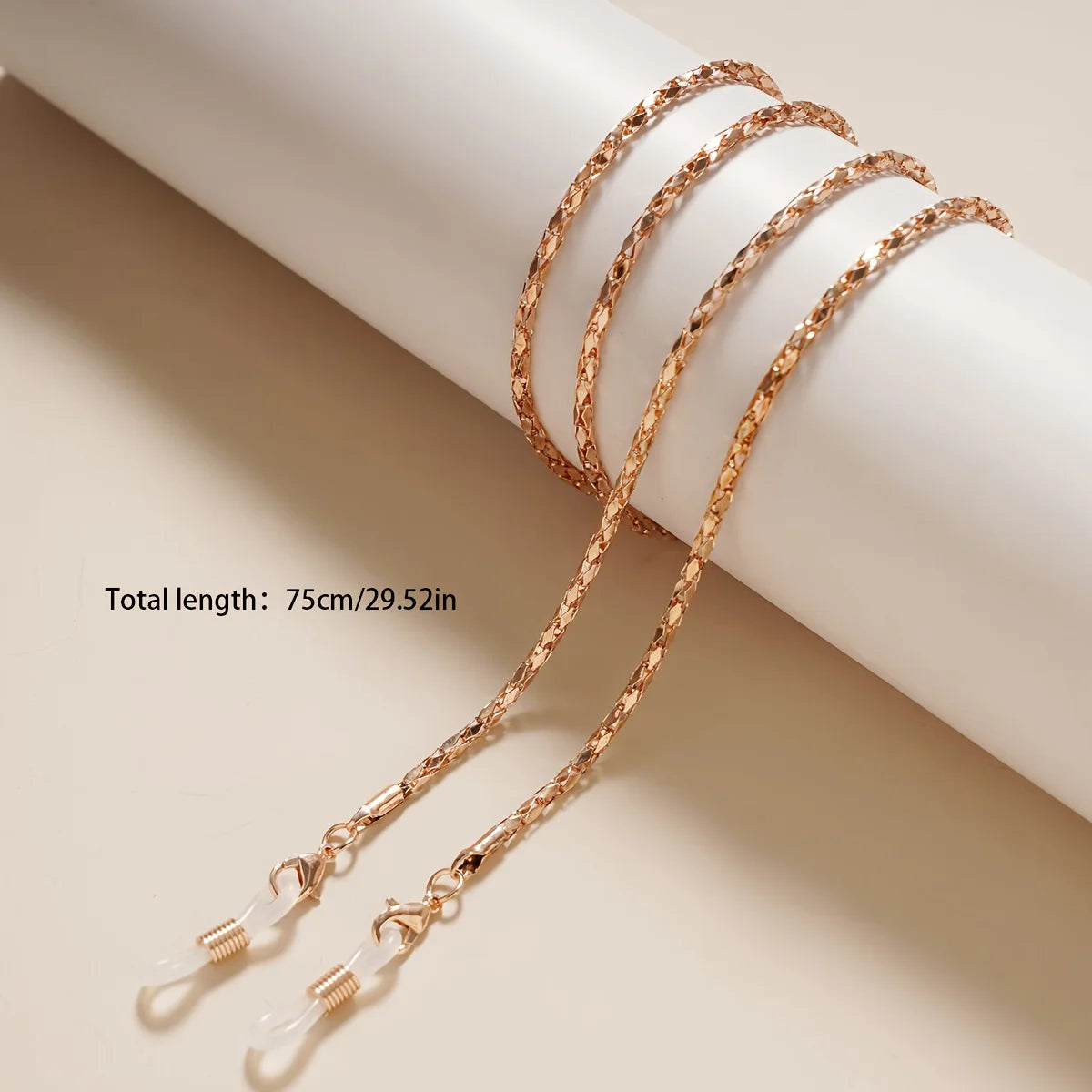 4pcs Metal Eyeglass Chains - Fashionable Sunglass Holder Lanyard for Women Qme