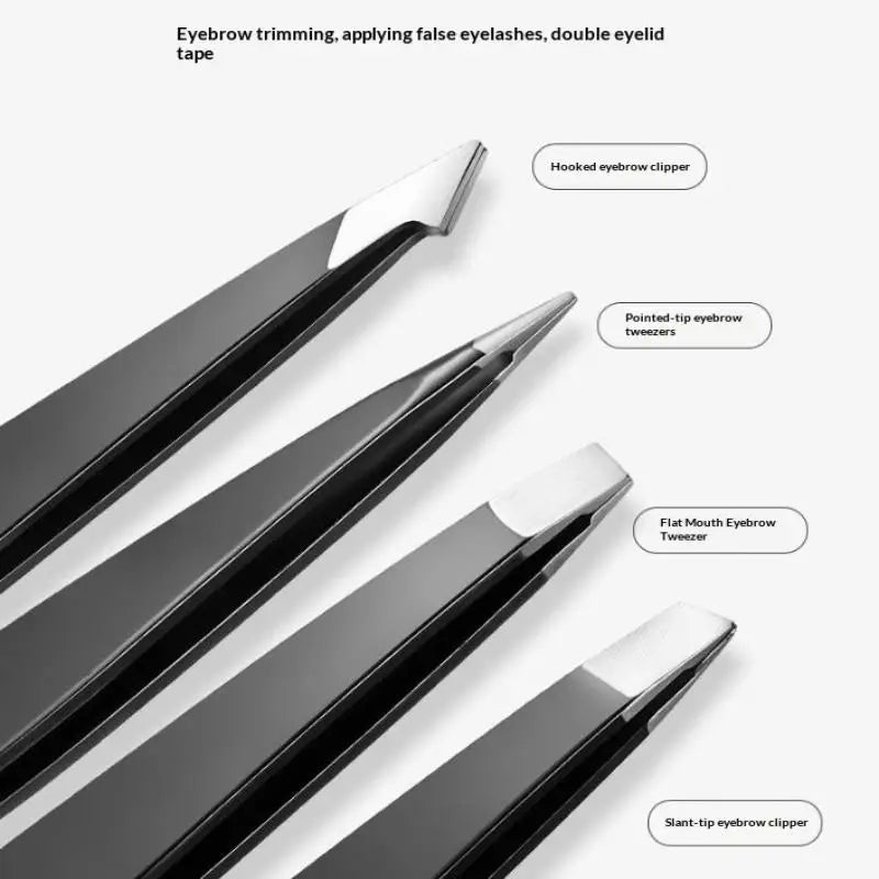 Durable Professional Stainless Steel Slanted Eyebrow Tweezers Qme