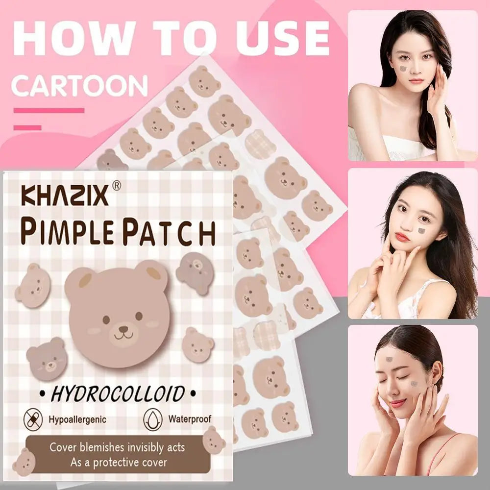 720 1020 Counts Bear Pimple Patches Cute Acne Hydrocolloid Waterproof Qme