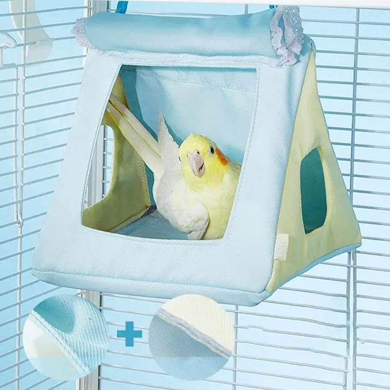 Bird Hammock Parakeet Cage Cockatiel Toys Four Seasons Parrot House Qme