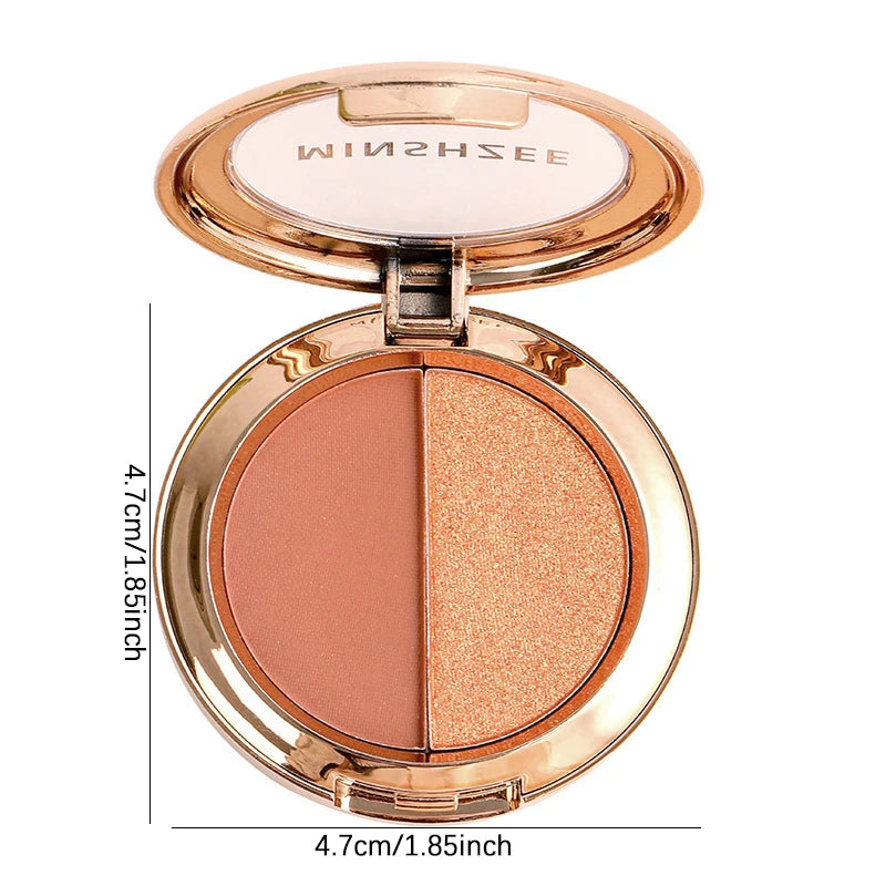 Two Eye Shadow Palette Waterproof Sweat Proof Energetic Glitter Qme