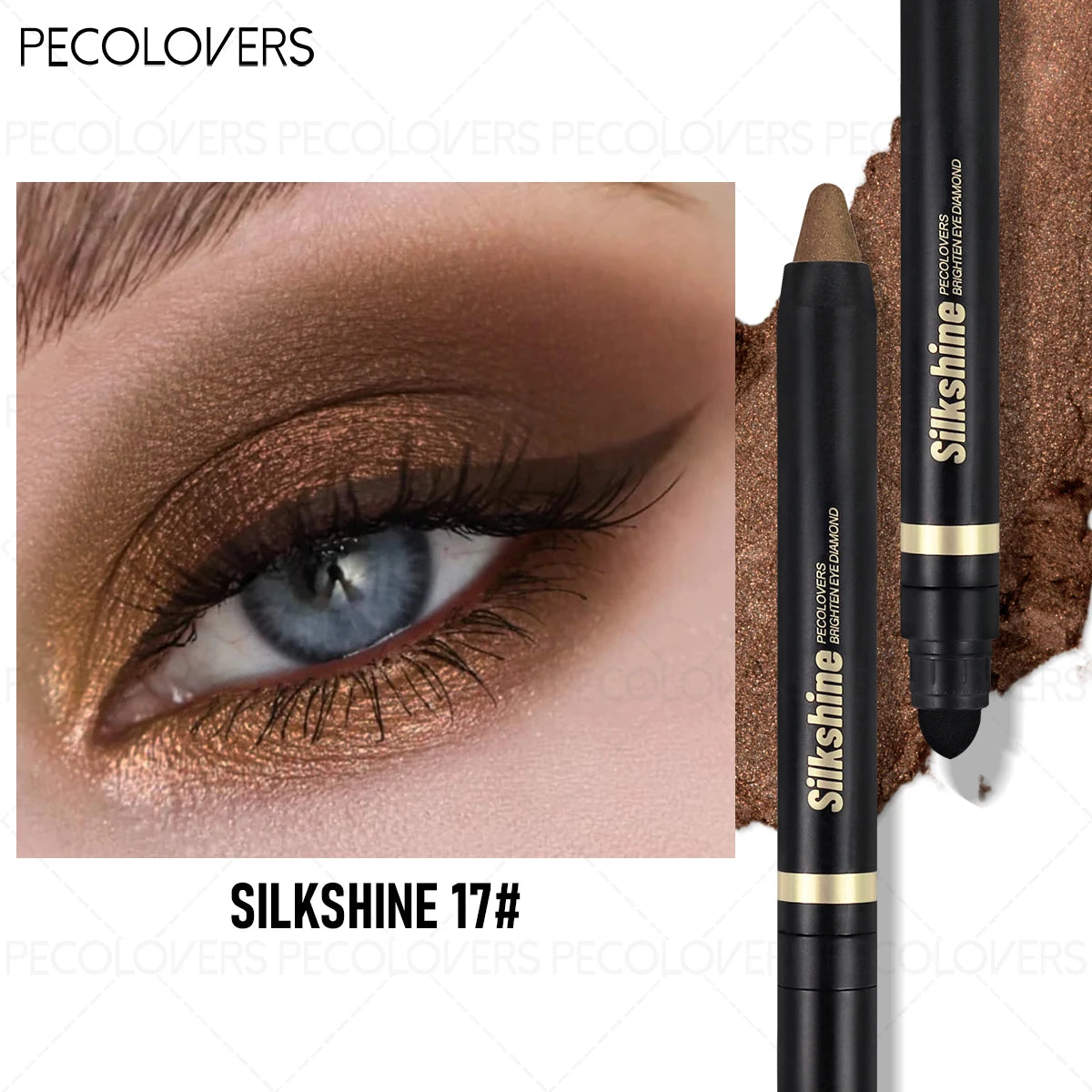 Shimmer Colored Eyeshadow Stick Waterproof Smudge-proof Long-lasting Qme 17