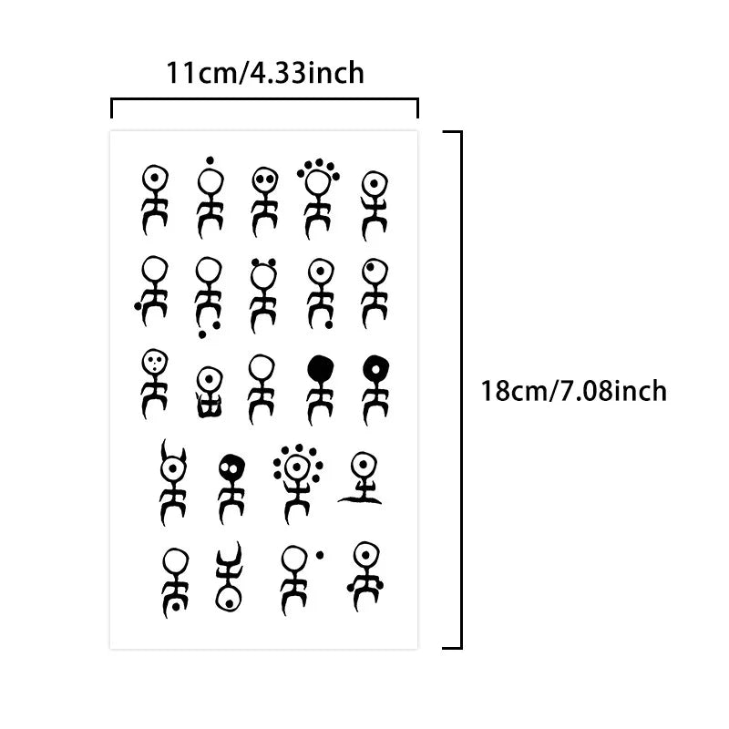 Tattoo Sticker Temporary Tattoo Waterproof Long Lasting Body Art for Men Women Finger Wrist Neck Ear Small Fresh Pattern Qme HC906
