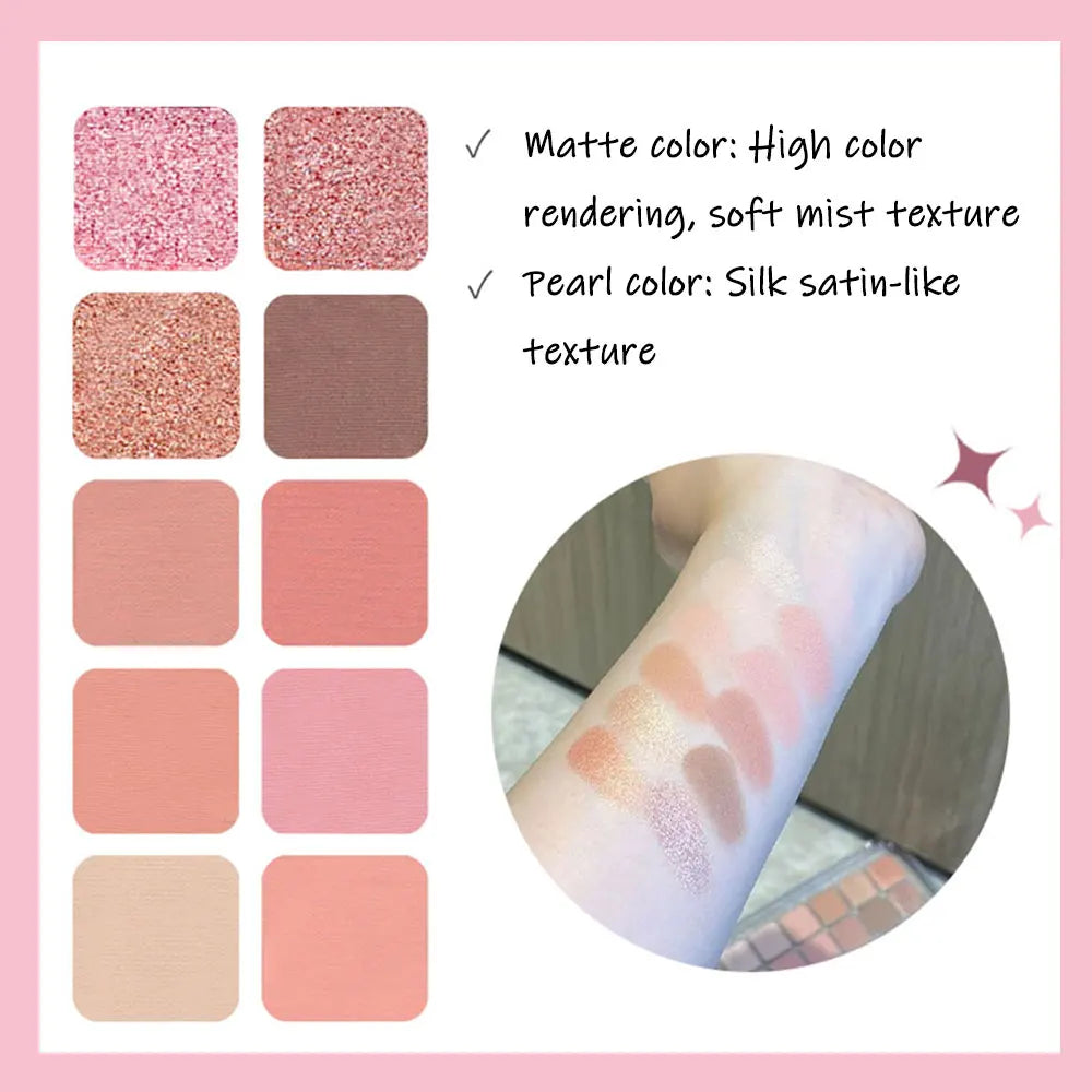 12 Colors Matte Pearl Eyeshadow Palette Christmas Waterproof Qme