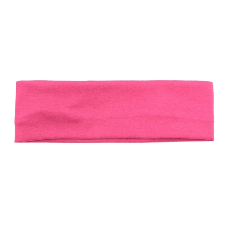 Simple Hairband Elastic Sports Headbands Headdress Quick Dry Workout Qme Rose Red 36pcs
