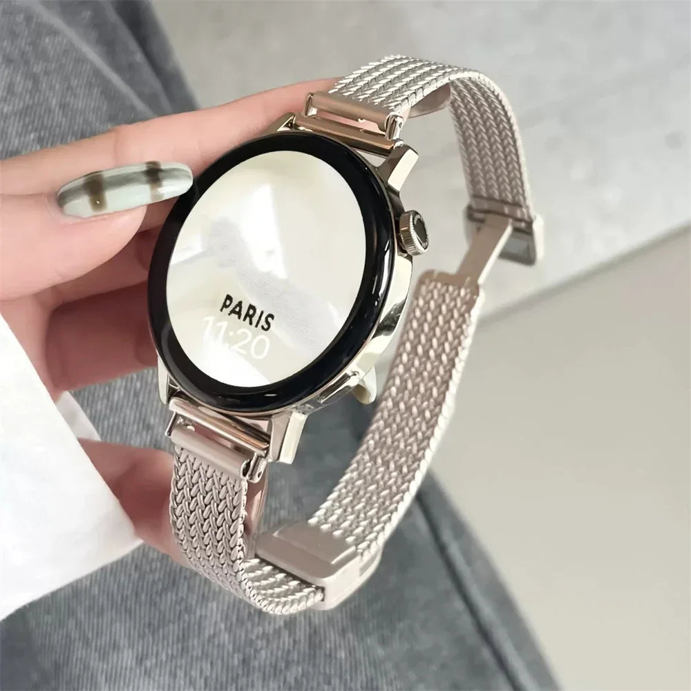 20mm 22mm Luxury Metal Magnetic Strap For Samsung Galaxy Watch4 44mm/40mm 5 pro active 2 Gear s3 Bracelet For Huawei Watch gt2/3 Qme Starlight 18MM