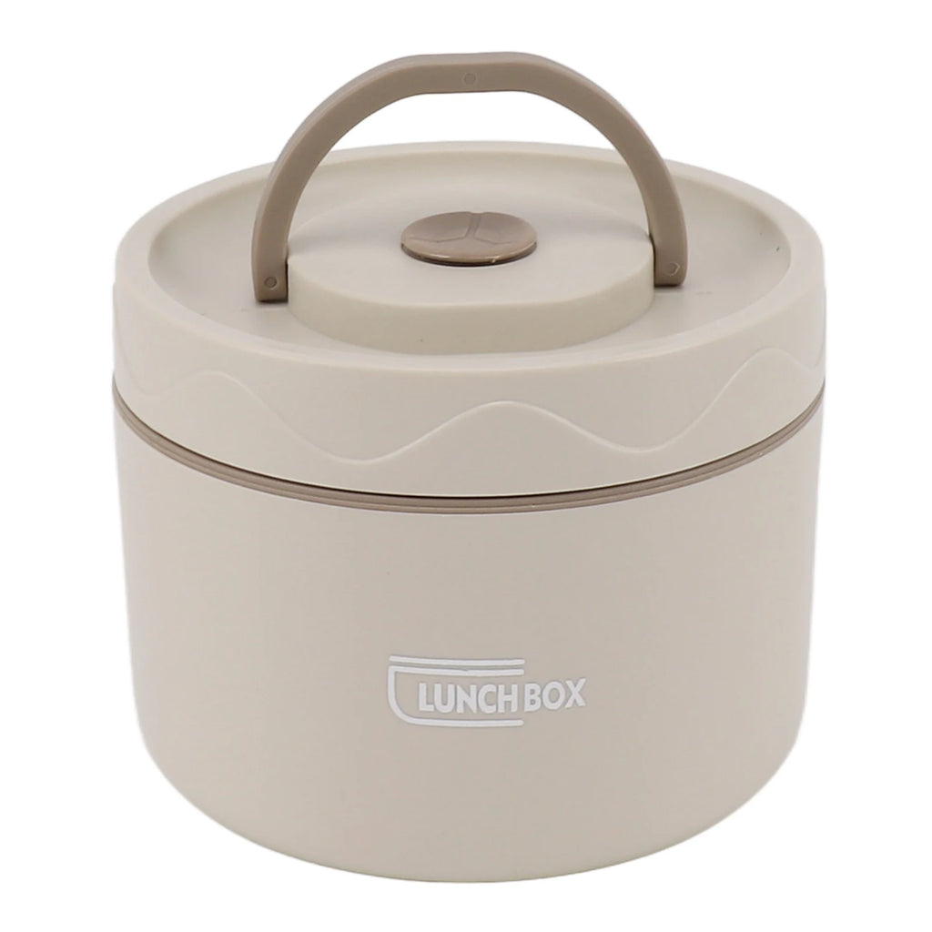 550ml Heat Insulation Cooker Thermal Cooking Pot Stainless Steel Double Layer Portable Round Shape Thermal Lunch Container Qme