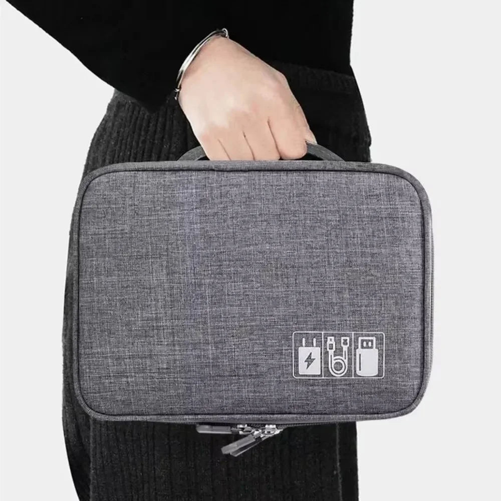 Portable Travel Cable Organizer Case Cable Storage Bag Waterproof Digital Electronic Accessories Organizer for USB Charger Plug Qme