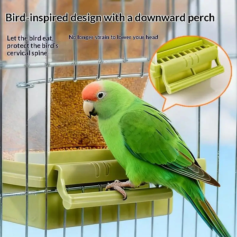 Trough Parrot Feeder Cage Accessories Bird Suppliestransparent Qme