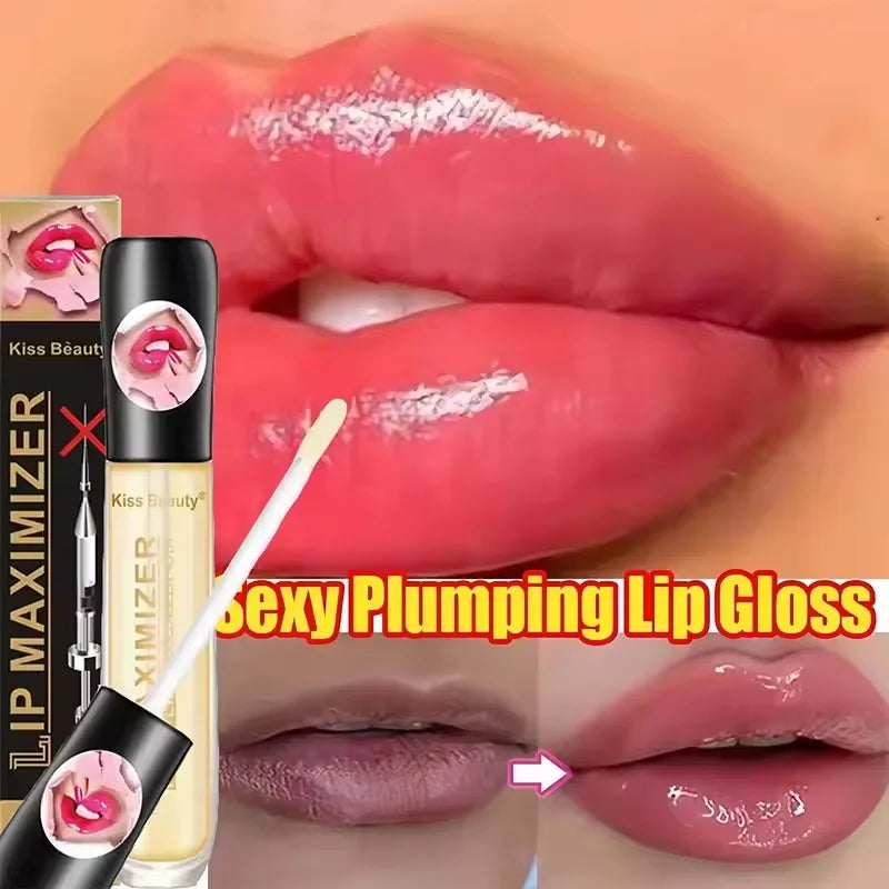 Fast Volumising Lip Plumper Serum Sexy Lip Oil Gloss Increase Lip Elasticity Reduce Fine Lines Brighten Moisturizing Lip Care Qme