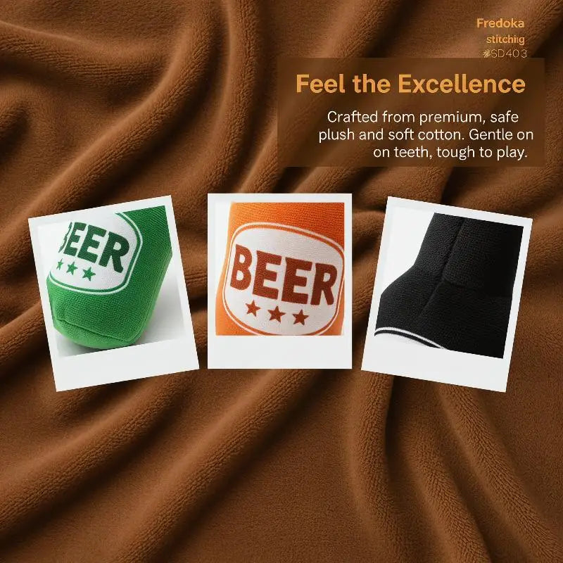 Chewable Interactive Sound Toys Realistic Beer Bottle Shaped Squeaky Qme