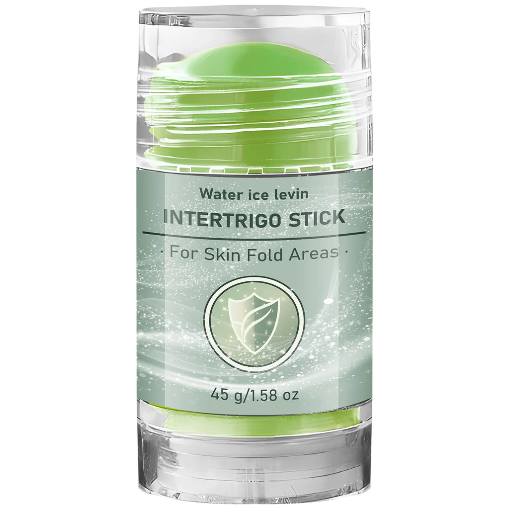 Portable Intertrigo Body Care Stick, Hyaluronic Acid Infused Moisturizing Firming Skin Fold Treatment Qme green 45g